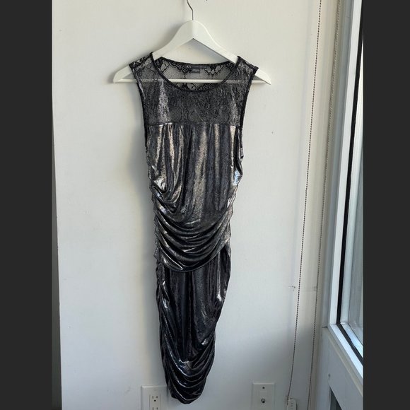 Armani Exchange metallic silver dress - Picture 3 of 7